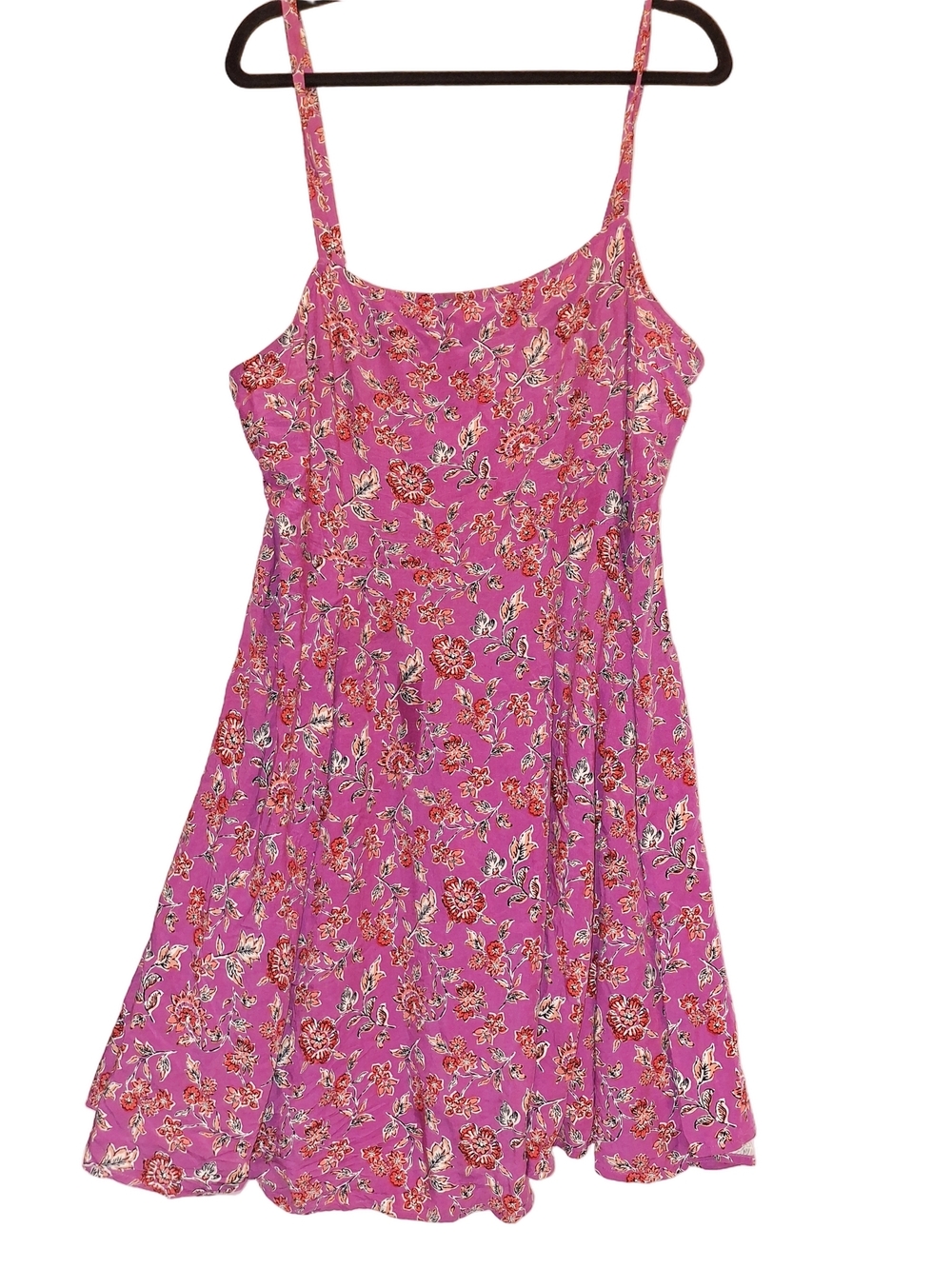 GAP Pink Floral Spaghetti-Strap Dress Sz Large Cottagecore Mini
